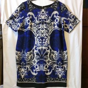 Julian Taylor Scuba Sheath Dress Blue+ Sz 24W